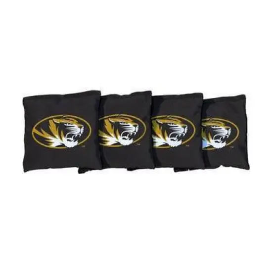 NCAA Missouri Tigers Corn-Filled Cornhole Bags Black - 4pk image {1}