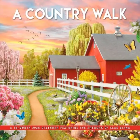 Hopper Studio A Country Walk 2026 12"x24" Hanging Square Wall Calendar Plastic-Free image {9}