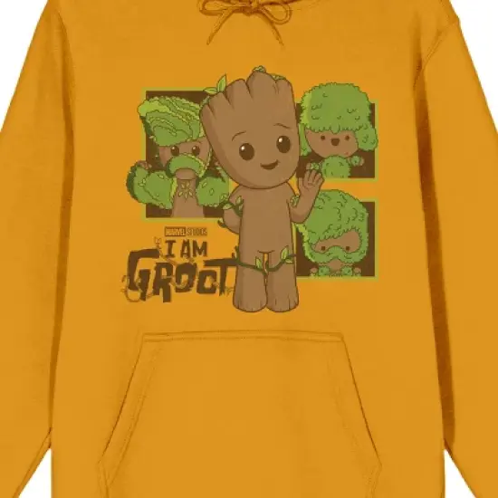 I Am Groot Mossy Hairdos Men's Gold Sweatshirt image {1}
