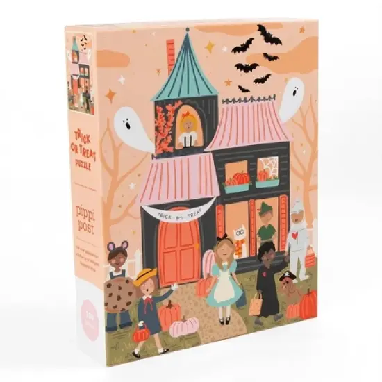Trick or Treat Puzzle - 300pc: Pippi Post Holiday Jigsaw, Shapes & Colors, Paperboard Material image {6}