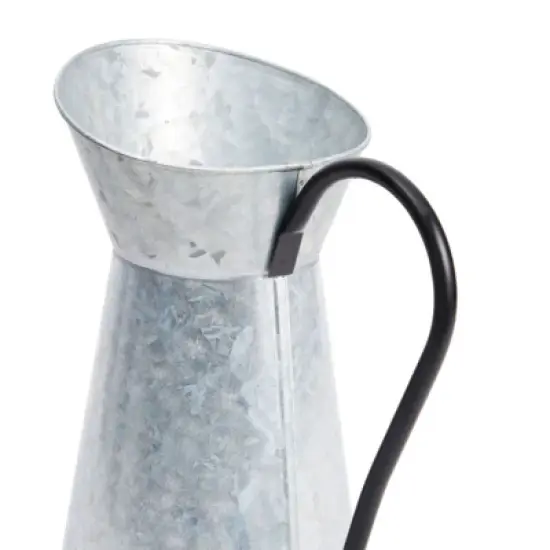 Juvale Rustic-Style Galvanized Pitcher Vase with Handle, Metal Watering Can for Farmhouse-Style Home Decor, Table Centerpieces, 12 In image {7}