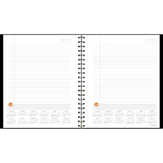 AT-A-GLANCE Plan. Write. Remember. 8.5" x 11" Daily Planner Poly Cover Black/Orange (70-6209-05-26) image {1}