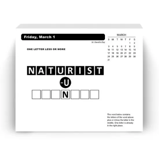 Browntrout 2024 Daily Desk Calendar 5"x6" Brain Games image {2}