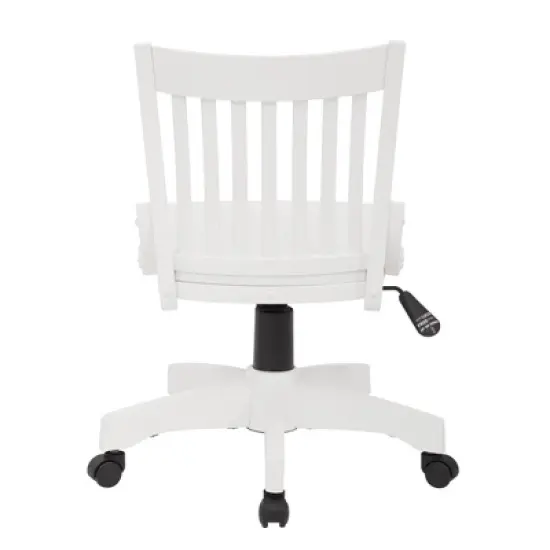 Deluxe Armless Wood Bankers Chair White - OSP Home Furnishings image {4}