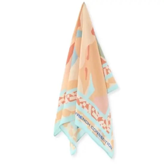 French Connection Women's Silk Scarf - Premium Silk Fabric and Fashion Styling As Shawl, Head Wrap, Bandana and Cover Up image {3}