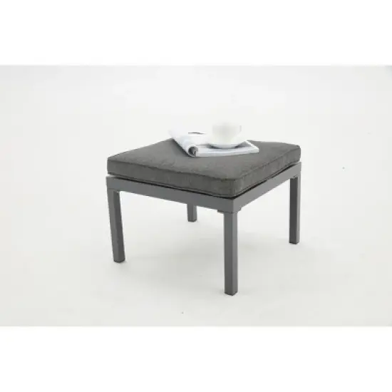 Cesicia 7-Piece Patio Sofa Set with Coffee Table for Backyard, Porch & Poolside，Black Frame and Brown Cushions image {2}