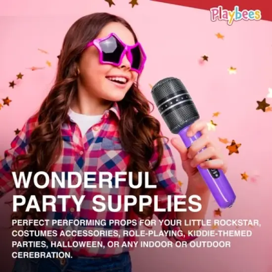 Playbees 10.5 Inch Wireless Inflatable Microphone - 12 Pieces image {5}