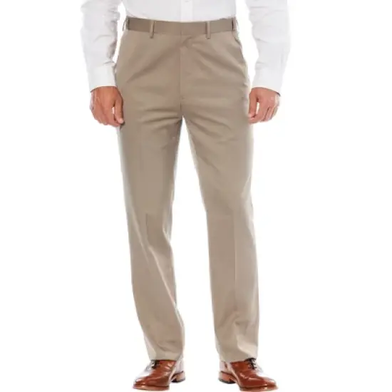 KS Signature by KingSize Men's Big & Tall  No Hassle Classic Fit Expandable Waist Plain Front Dress Pants image {4}