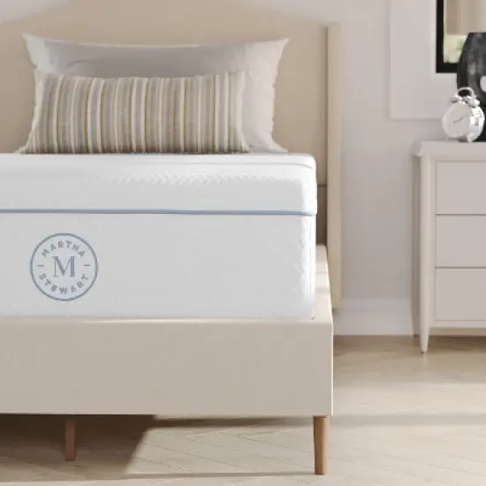 Martha Stewart SleepComplete 12" Medium Dual-Action Cooling Gel and Green Tea Memory Foam Mattress with Soft Breathable Recycled Jacquard Quilted Top image {11}