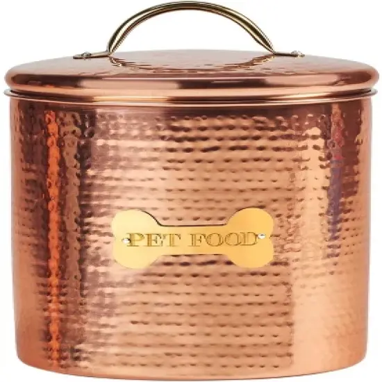 Amici Pet King Charles Collection Dog Treats Canister Set of 2, Copper, Pet Food Storage Containers, Dog Food Jar with Lid,38 & 104 Ounce image {2}