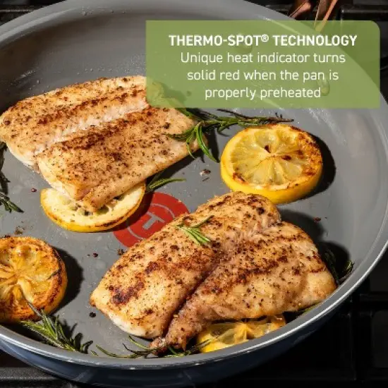 T-fal 13pc Ceramic Nonstick Cookware Set, Preserve Ceramic, Ocean Blue image {5}