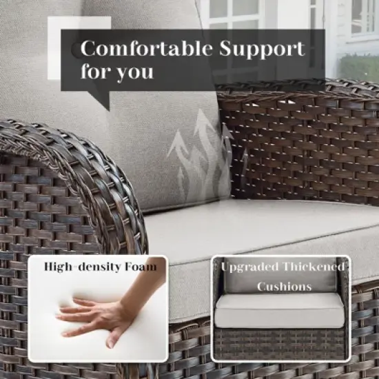 Gymojoy Sofa Patio Chair with Propane Fire Pit Table image {8}