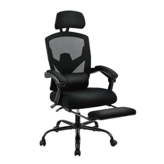 Bestier Office Chair Ergonomic Desk Chair, Home Mesh Office Desk Chairs with Wheels, Lumbar Support Pillow and Padded Armrests, Comfy Gaming Chair image {8}