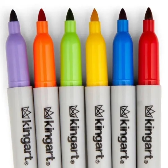KINGART Permanent Fine Tip Markers 24 Colors image {2}
