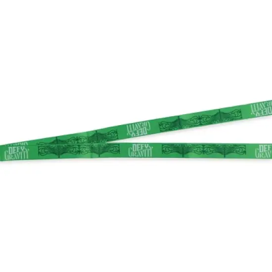 Wicked Breakaway Lanyard Elphaba Defy Gravity ID Holder With 2" Rubber Charm Green image {4}