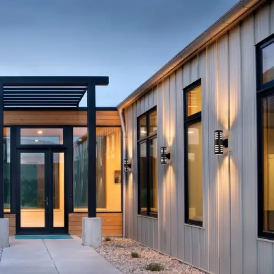 C Cattleya Matte Black Dusk to Dawn Cylinder Outdoor Wall Light Sconce image {5}