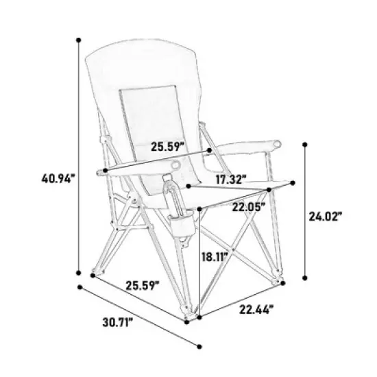 KTMBDW Folding Camping Chairs with Cup Holder- Lightweight, Portable Chair for Beach, Lawn, Outdoor Sports image {7}