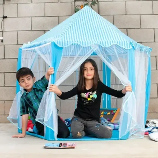 Ningbo Zhongying Leisure Products Blue Hexagon Fantasy Castle Play Tent | 53 x 47 x 55 Inches image {2}
