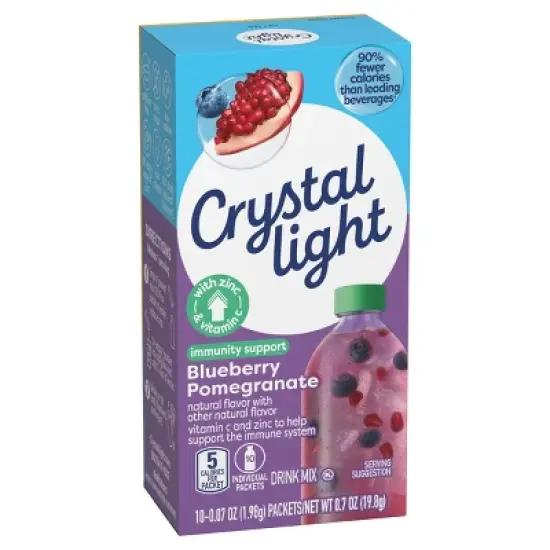 Crystal Light Blueberry Pomegranate On the Go Immunity Drink Mix - 10ct image {8}