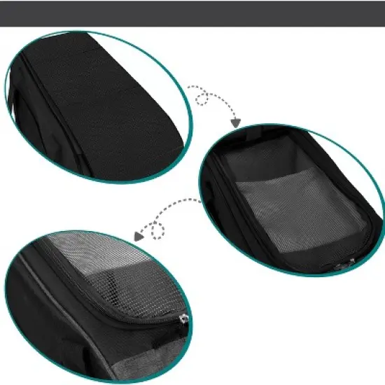 PetAmi Dog Purse Carrier, Airline Approved Soft Sided Pet Carrying Bag Pockets, Ventilated Puppy Cat Travel Carry Tote, Fleece Bed image {2}