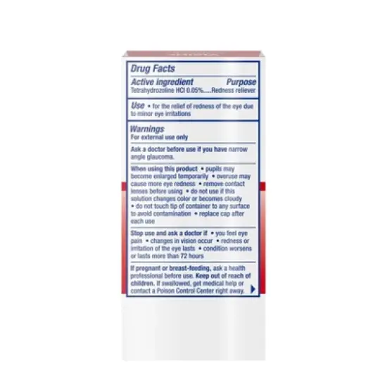Visine Redness Relief Original Sterile Tetrahydrozoline HCl Eye Drops - 0.65 fl oz image {1}