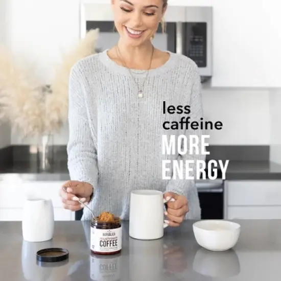 La Republica Bestselling Instant Mushroom Coffee with 7 Superfood Mushrooms, Certified Organic & Fair Trade Arabica Coffee - 35 Servings image {3}