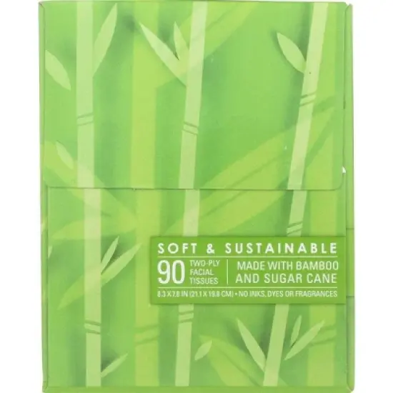 Caboo 3-Ply Facial Tissue 60 Pack - Case of 12/1 ct image {3}