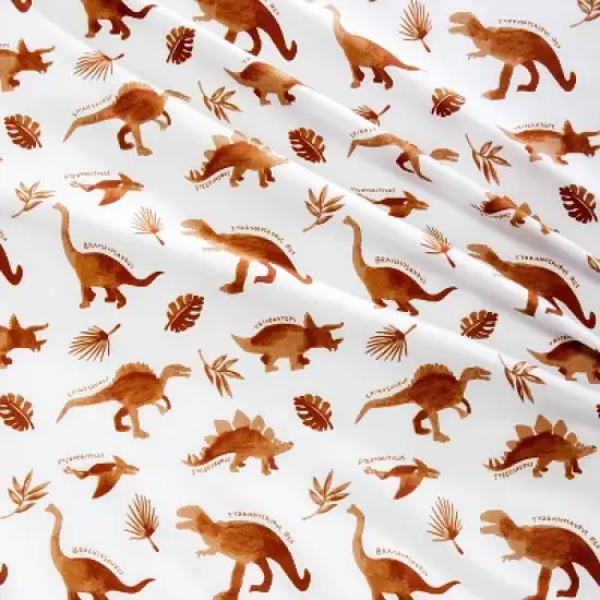 Dinosaur Cotton Kids' Sheet Set Watercolor Brown - Pillowfort&trade; image {2}