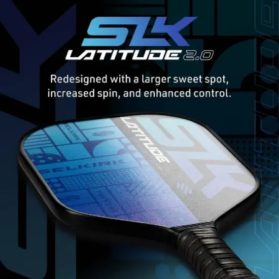 Selkirk Sport Latitude Pickleball Paddle Racquets - Blue: Medium Flex, Polypropylene & Graphite image {1}