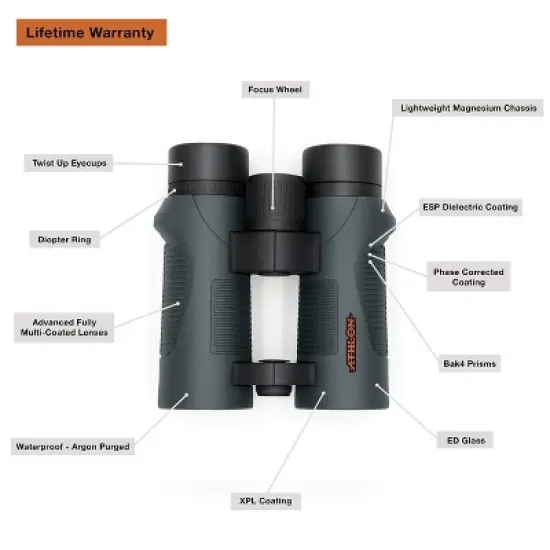 Athlon Optics Argos Binocular 10x42 Roof image {4}