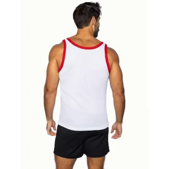 BIKE Athletic Logo Ringer Tank Top image {4}
