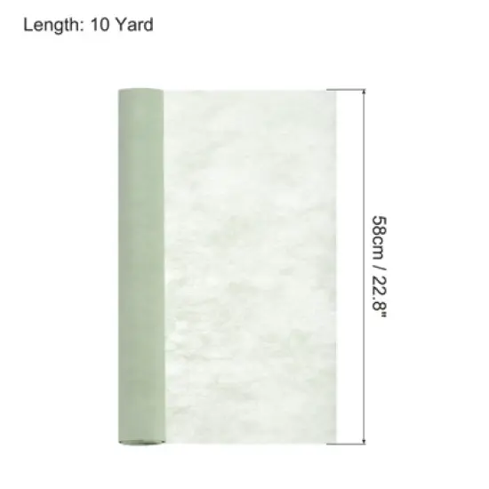 Unique Bargains Flower Wrapping Paper 30ft Floral Bouquet Waterproof Packaging Cotton for Wedding Party Light Green image {1}