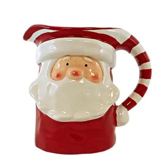 Transpac 7.5 Inch Sweet Santa Pitcher , Christmas Party Claus (1PC) image {3}