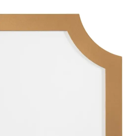 Kate & Laurel All Things Decor 15"x24" Holbrook Magnetic Dry Erase Board Gold image {2}