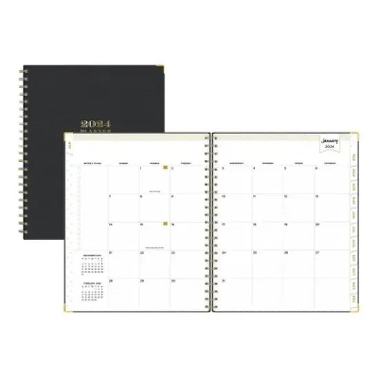 Day Designer 2024 Planner 8.5"x11" Weekly/Monthly Charcoal image {3}