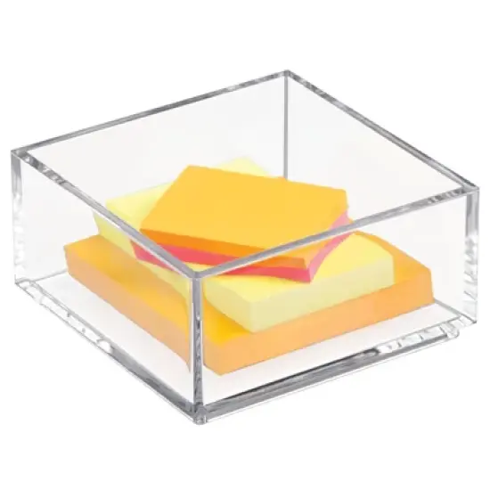 mDesign Plastic Square Desk Organizer for Office Desktop Drawers, 12 Pack, Clear image {6}