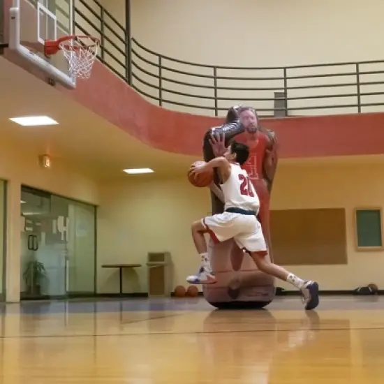 GoSports Inflataman Basketball Defender Training Aid - Weighted Defensive Dummy for Shooting, Dribbling and Driving Drills - Black image {1}