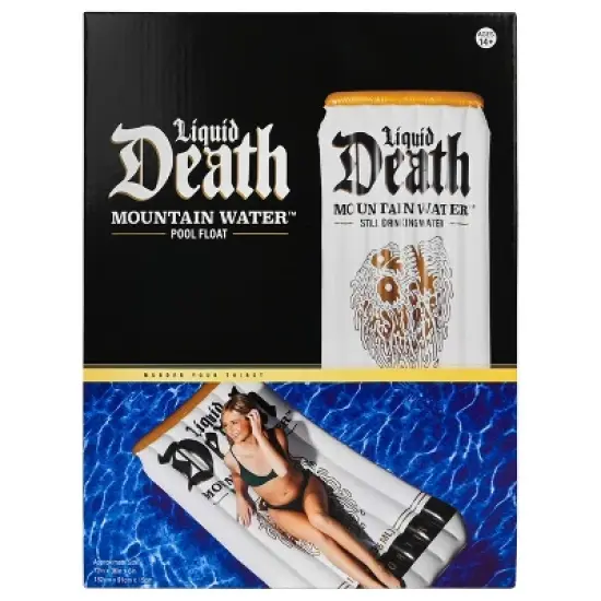 Liquid Death 6&rsquo; Pool Float: Adult Novelty Water Inflatables image {4}