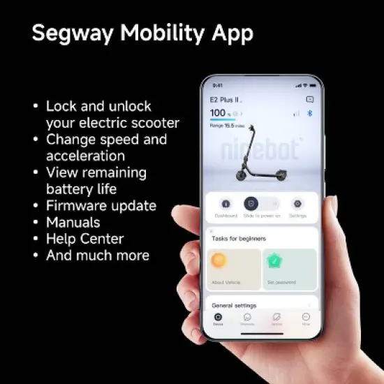 Segway Plus Electric Scooter - Charcoal Gray image {12}