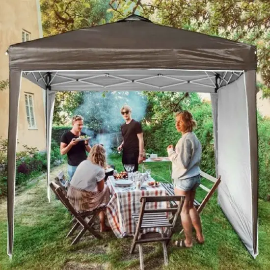 InstaHibit 10x10x8.7 Ft Pop Up Canopy with Sidewall & Bag image {8}