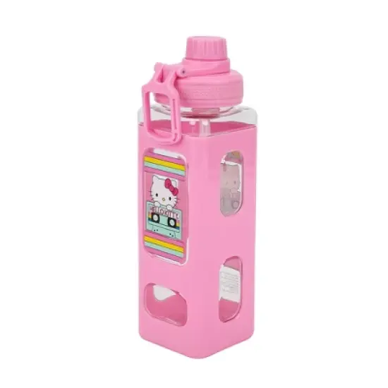 Hello Kitty Cassette Tape 24 Oz Pink Plastic Water Bottle image {6}