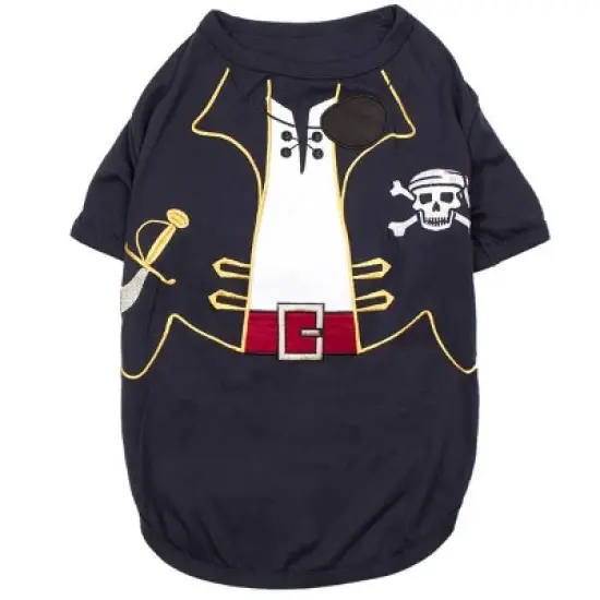 Parisian Pet 'Captain Spawrrow' Halloween Costume for Dogs & Cats &ndash; Fun Pirate Dog Costume, Pet Halloween Outfit, Red and Navy image {6}