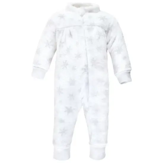 Hudson Baby Toddler Girls Plush Jumpsuits, Snowflakes image {2}