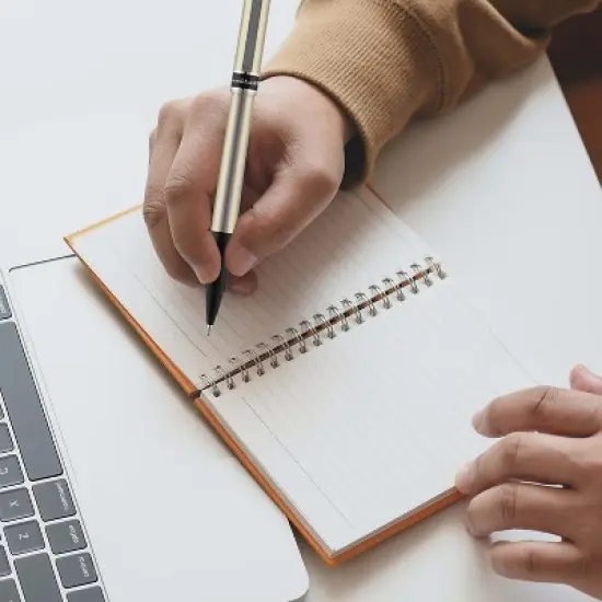 uni-ball Deluxe Rollerball Pens Fine Point Black Ink 12/Pack (60052) image {7}