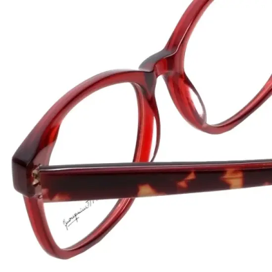 Ernest Hemingway H4674 50mm Unisex Acetate Rectangular Designer Eyeglasses OR Blue Light Filter OR Reading Glasses in Tortoise Havana Burgundy Red image {3}