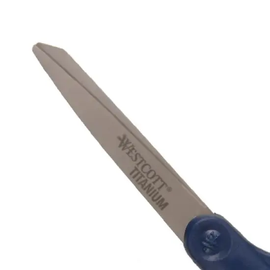 Westcott 8" Titanium Heavy-Duty Scissors Blunt Tip Navy 17509 image {3}