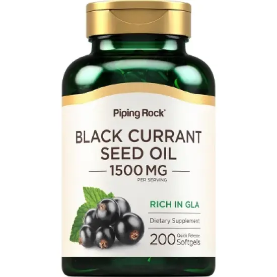 Piping Rock Black Currant Seed Oil Softgels 1500mg | 200 Count image {7}