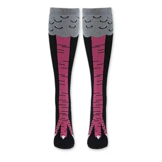 Funny Chicken Leg Knee High Socks (Women's Sizes, Adult Medium) image {3}