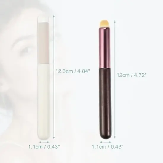 Unique Bargains Makeup Brushes and Sets White Purple 2 Pcs image {4}