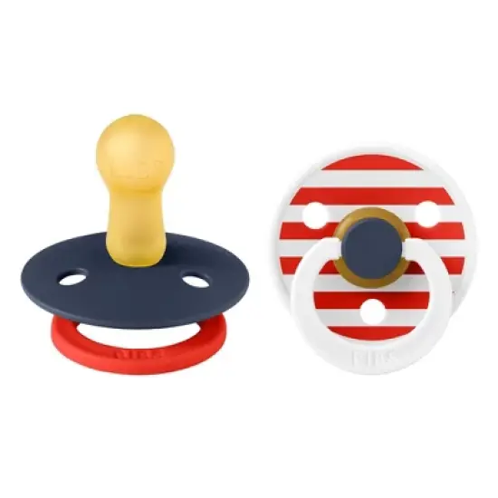 Bibs 2pk Color Latex Pacifiers - Stars & Stripes image {2}